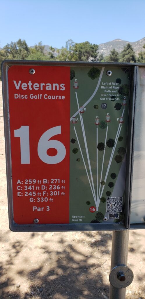 Hole 16 Sylmar Disc Golf