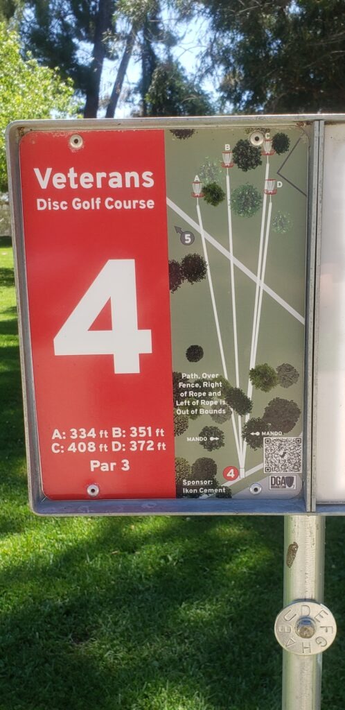 Hole 4 Sylmar Disc Golf