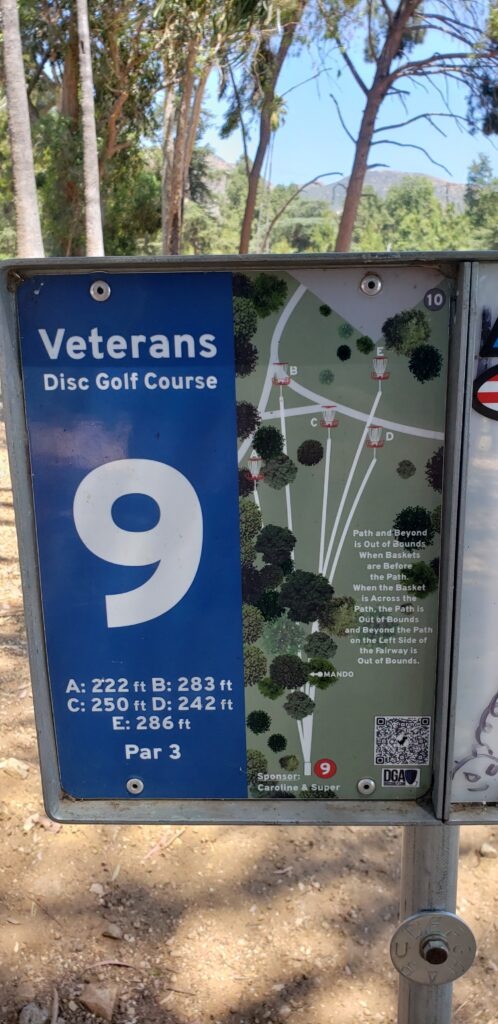 Hole 9 Sylmar Disc Golf